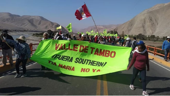Tía María: anuncian paro de 48 horas contra construcción de mina en Valle de Tambo